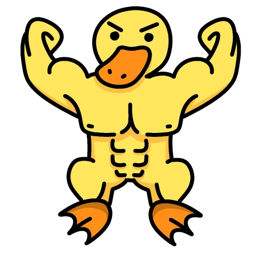 💪 Стикер «Утка Чиппи» для Telegram