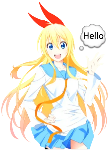 👋 Стикер «Chitoge (Nisekoi)» для Telegram