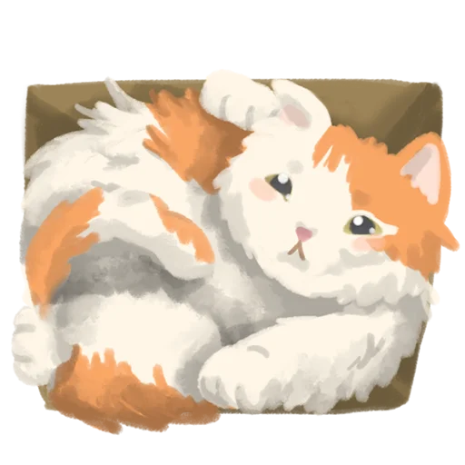 😓 Стикер «Chonky Orenji Mood» для Telegram