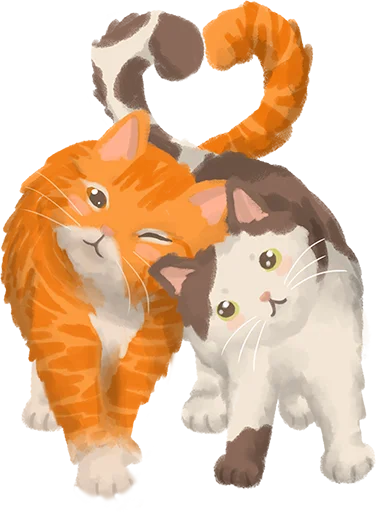 ❤️ Стикер «Chonky Orenji Mood» для Telegram