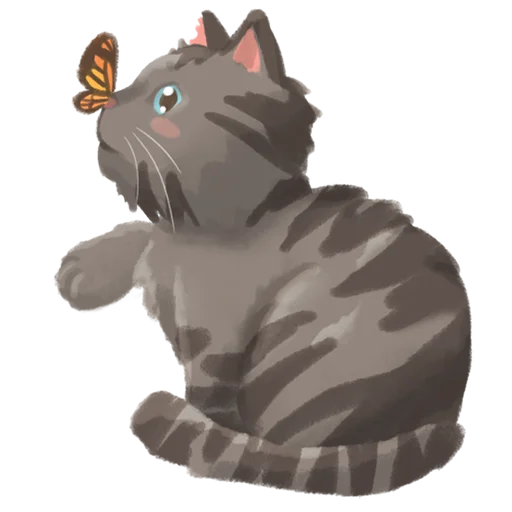 🦋 Стикер «Chonky Orenji Mood» для Telegram