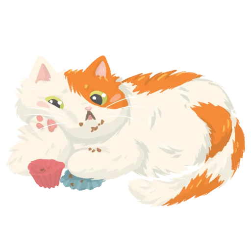 🧁 Стикер «Chonky Orenji Mood» для Telegram