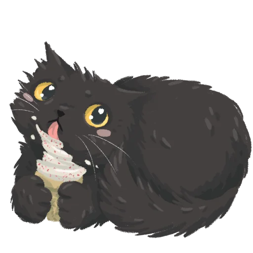 🍦 Стикер «Chonky Orenji Mood» для Telegram