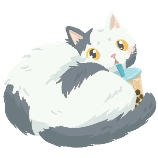 🧋 Стикер «Chonky Orenji Mood» для Telegram