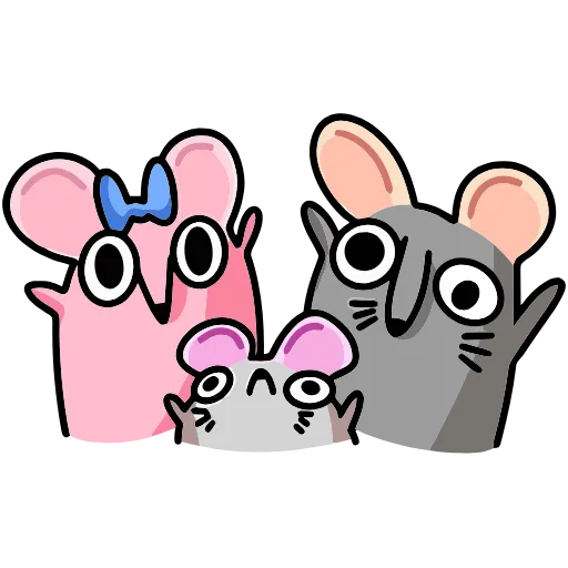 🥳 Эмодзи «Крис, Кристина и Крысюк» для Telegram