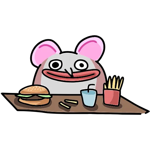 🍟 Эмодзи «Крысюк, к доске&;» для Telegram