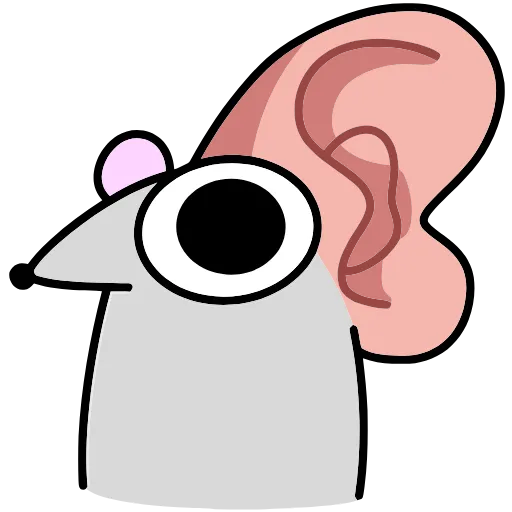 👂 Эмодзи «Крысюк, к доске&;» для Telegram