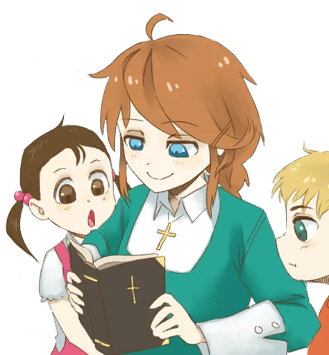 👩‍👧‍👦 Стикер «Christ-chan» для Telegram