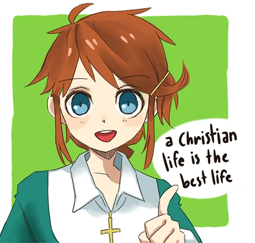 😇 Стикер «Christ-chan» для Telegram