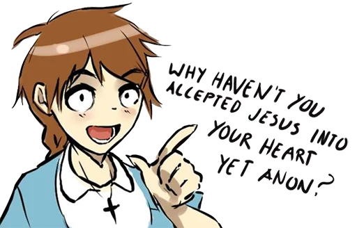 🤔 Стикер «Christ-chan» для Telegram