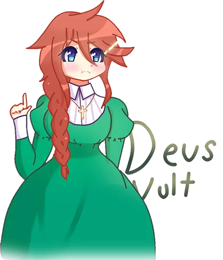 👆 Стикер «Christ-chan» для Telegram