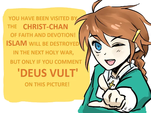 😇 Стикер «Christ-chan» для Telegram