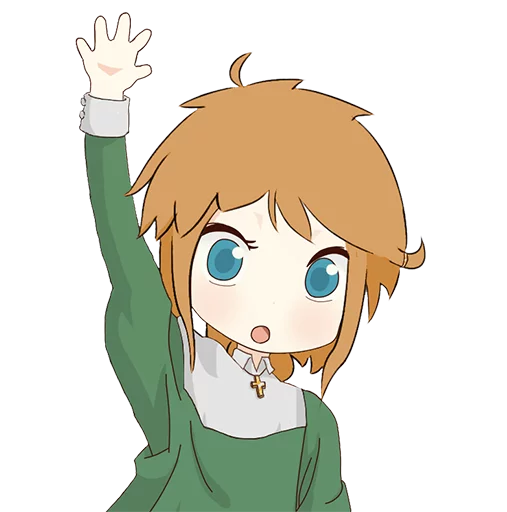 🖐 Стикер «Christ-chan» для Telegram