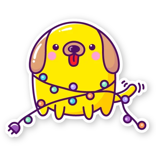 🐶 Стикер «Christmas Time» для Telegram