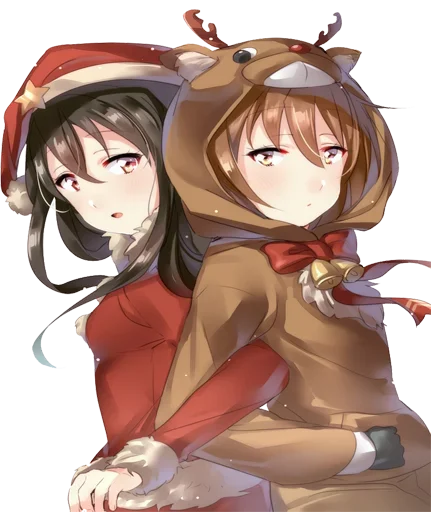 👯‍♀️ Стикер «Christmas Anime» для Telegram