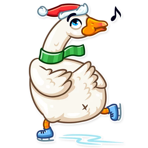 🙄 Стикер «Christmas Goose» для Telegram