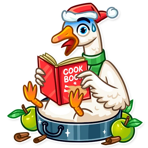 😨 Стикер «Christmas Goose» для Telegram