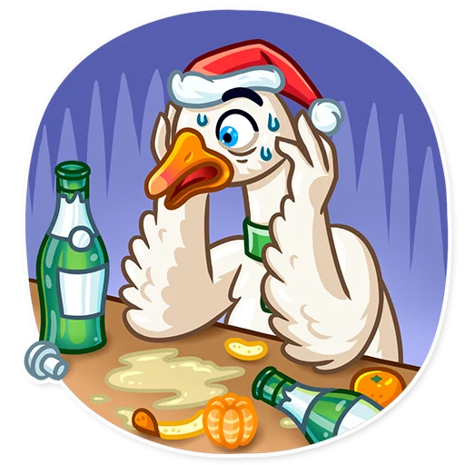 😰 Стикер «Christmas Goose» для Telegram
