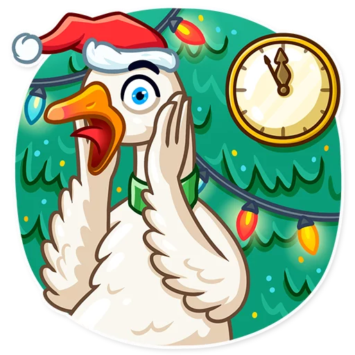 😱 Стикер «Christmas Goose» для Telegram