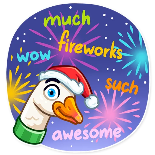 🎇 Стикер «Christmas Goose» для Telegram