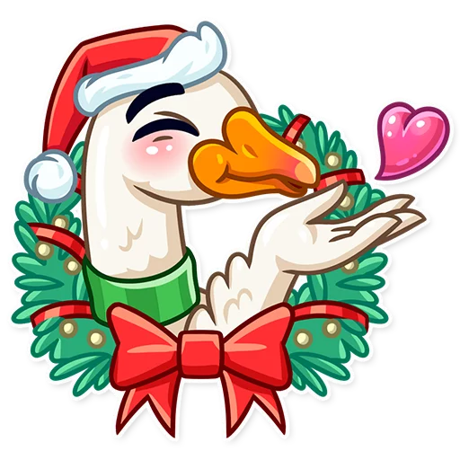 😘 Стикер «Christmas Goose» для Telegram