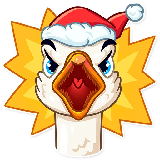 😡 Стикер «Christmas Goose» для Telegram
