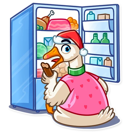 😳 Стикер «Christmas Goose» для Telegram