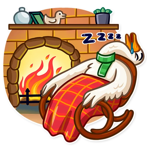 😴 Стикер «Christmas Goose» для Telegram