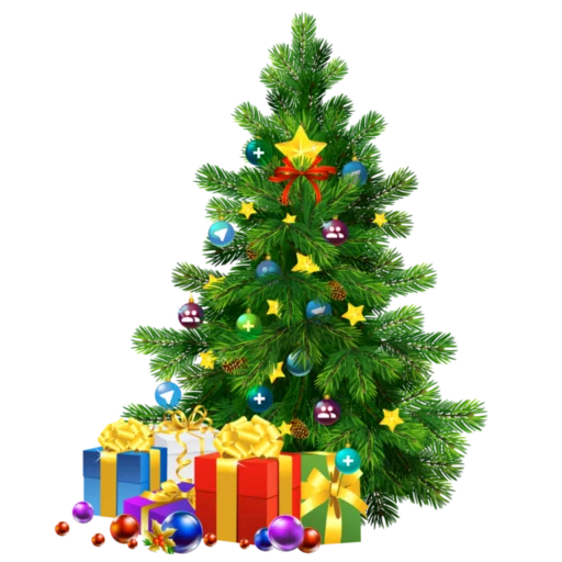 Стикер 18 Christmas Telegram