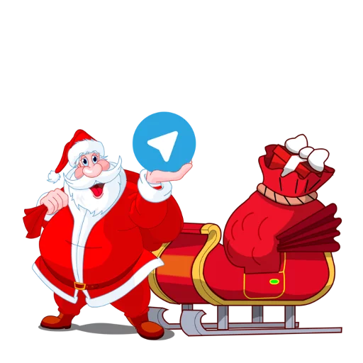 Стикер 6 Christmas Telegram