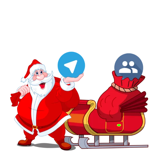 Стикер 7 Christmas Telegram