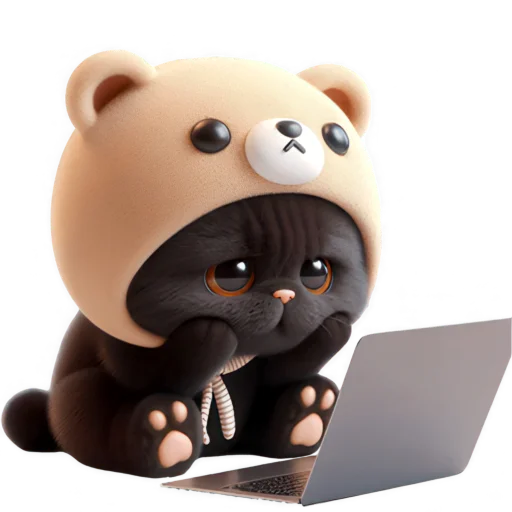 🤓 Стикер «Мишка котик» для Telegram
