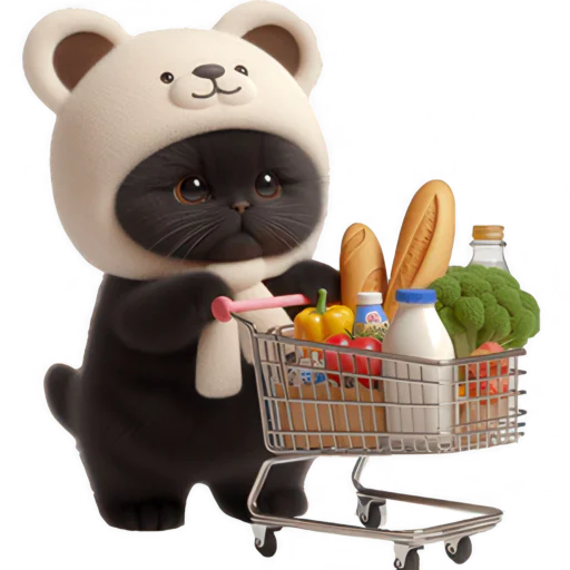 🍏 Стикер «Мишка котик» для Telegram