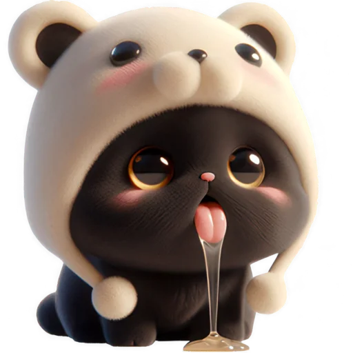 🤤 Стикер «Мишка котик» для Telegram