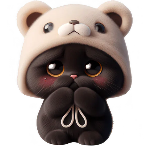 🥺 Стикер «Мишка котик» для Telegram