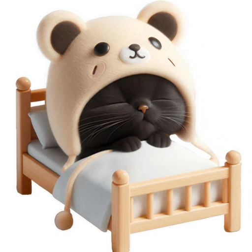 😴 Стикер «Мишка котик» для Telegram