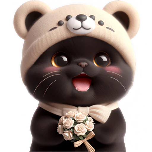💐 Стикер «Мишка котик» для Telegram