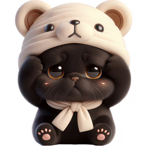 🥺 Стикер «Мишка котик» для Telegram