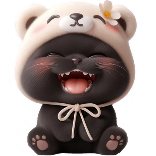 🤣 Стикер «Мишка котик» для Telegram