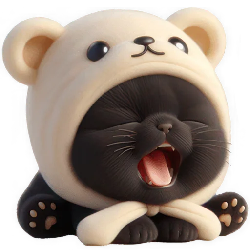 🥱 Стикер «Мишка котик» для Telegram