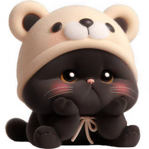 😊 Стикер «Мишка котик» для Telegram
