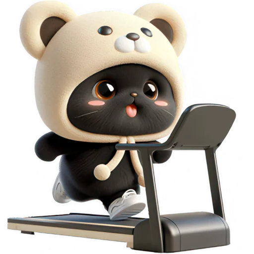 🏃‍♂‍➡️ Стикер «Мишка котик» для Telegram