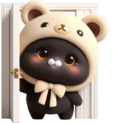 🚪 Стикер «Мишка котик» для Telegram