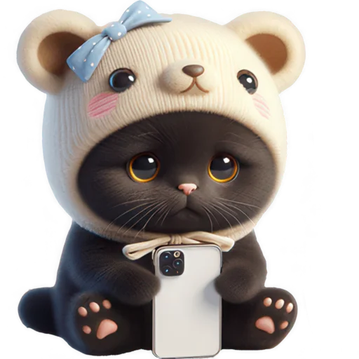 🥺 Стикер «Мишка котик» для Telegram