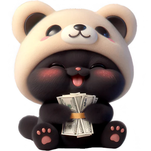 💷 Стикер «Мишка котик» для Telegram