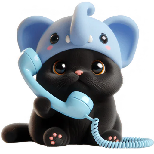 📞 Стикер «Пушистый слоник» для Telegram