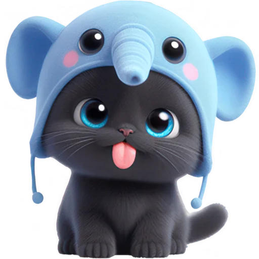 😛 Стикер «Пушистый слоник» для Telegram