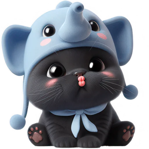 😘 Стикер «Пушистый слоник» для Telegram