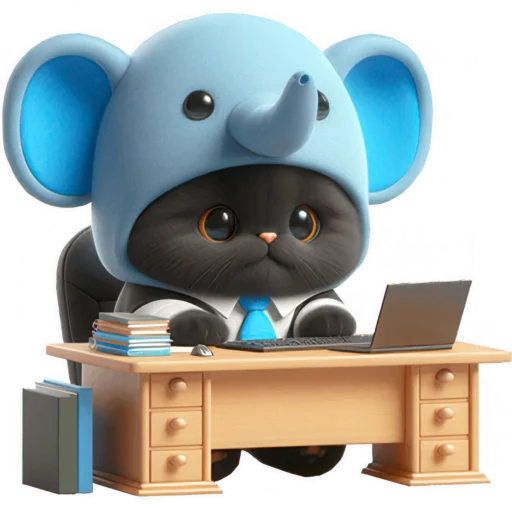 🤓 Стикер «Пушистый слоник» для Telegram