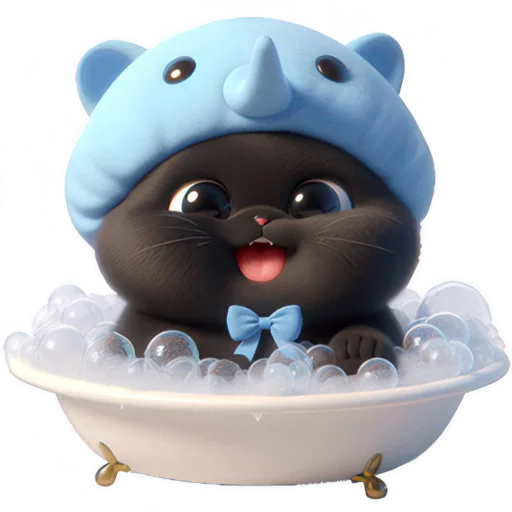 🛁 Стикер «Пушистый слоник» для Telegram